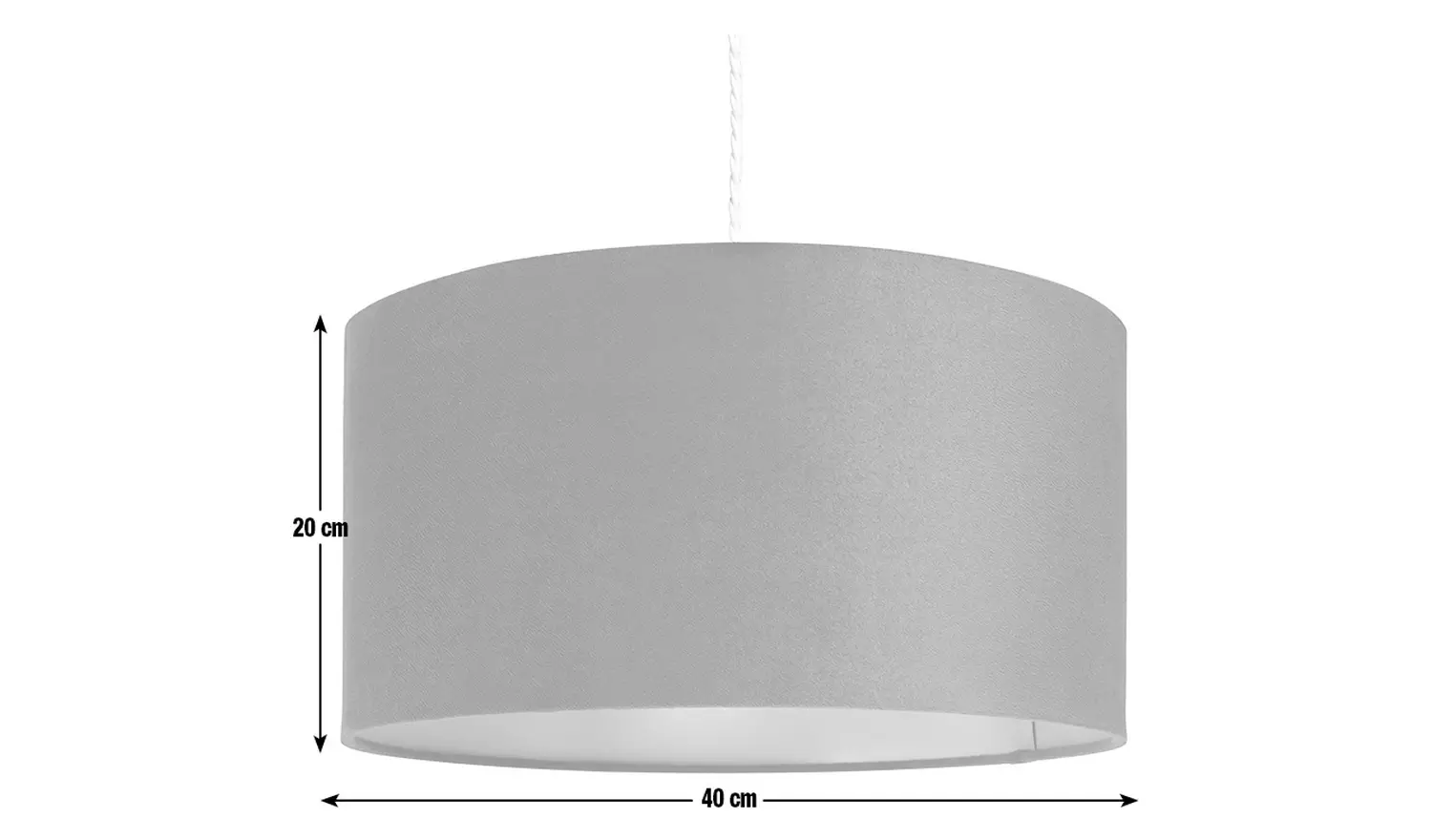 Habitat Navy Velvet & Foil Easy Fit Drum Lampshade - 40cm