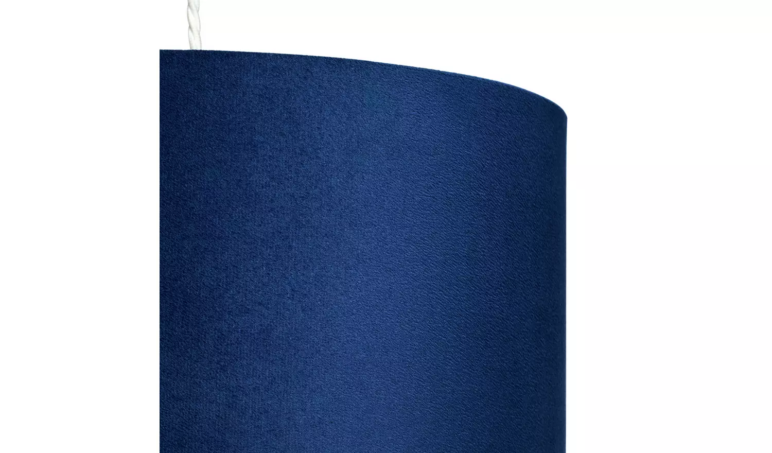 Habitat Navy Velvet & Foil Easy Fit Drum Lampshade - 40cm