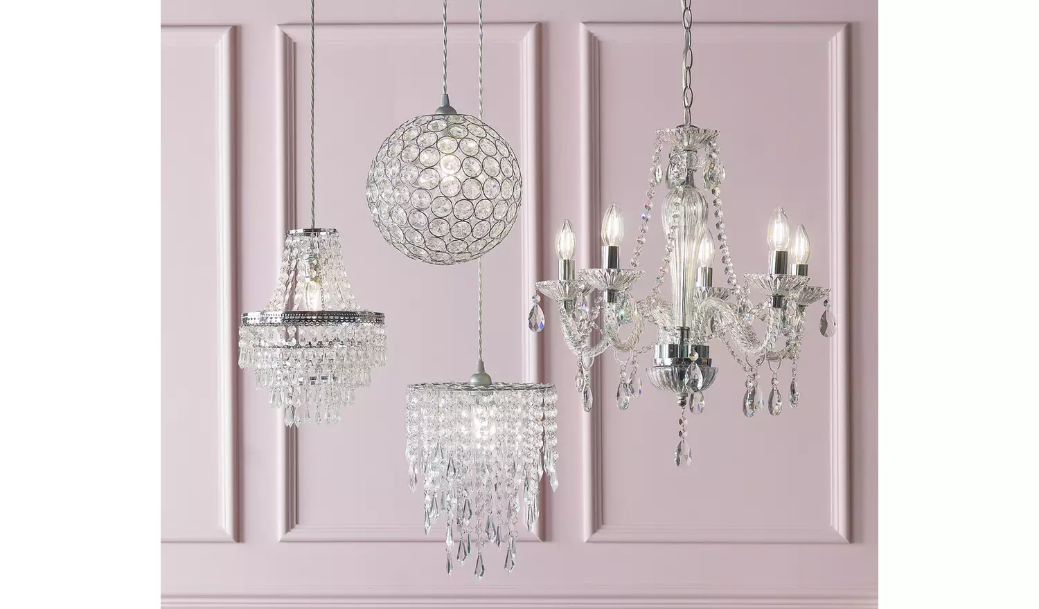 Argos Home Clear Beaded Cascade Lampshade - 25cm