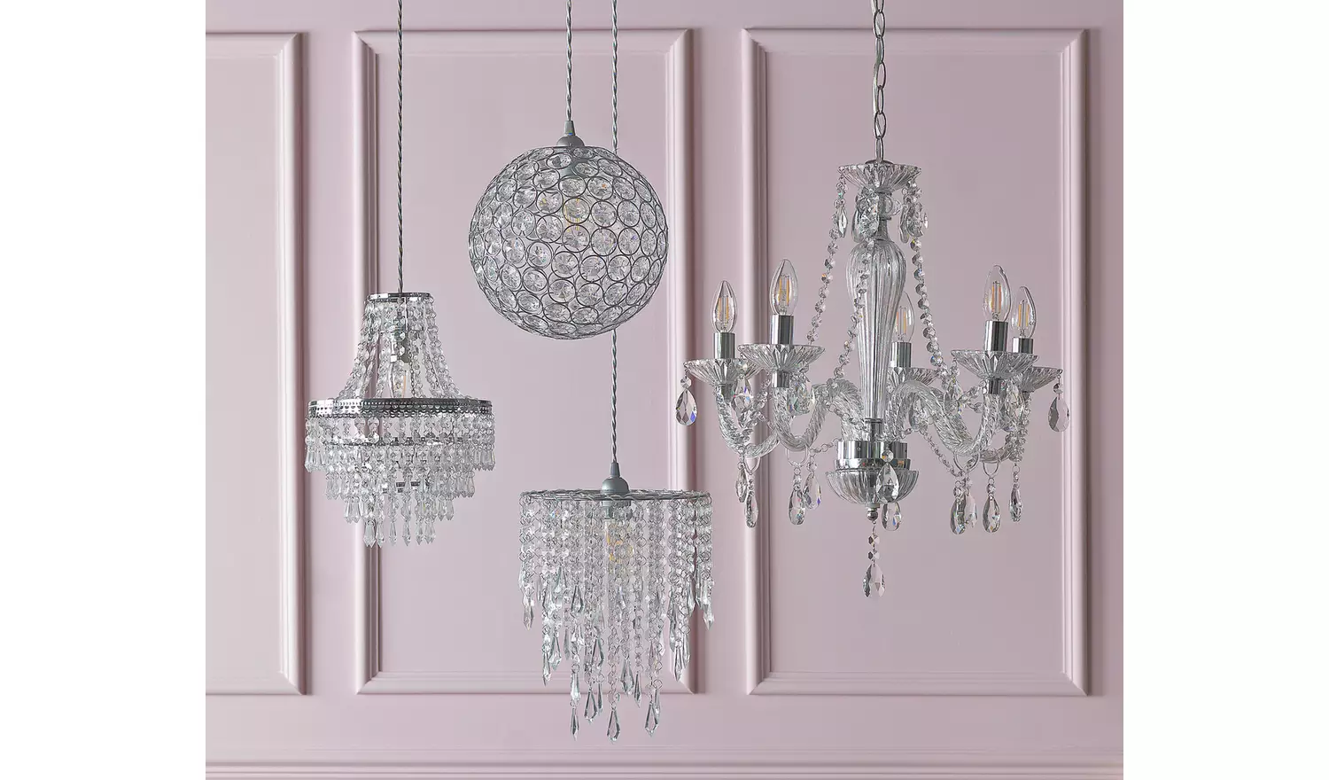 Argos Home Clear Beaded Cascade Lampshade - 25cm