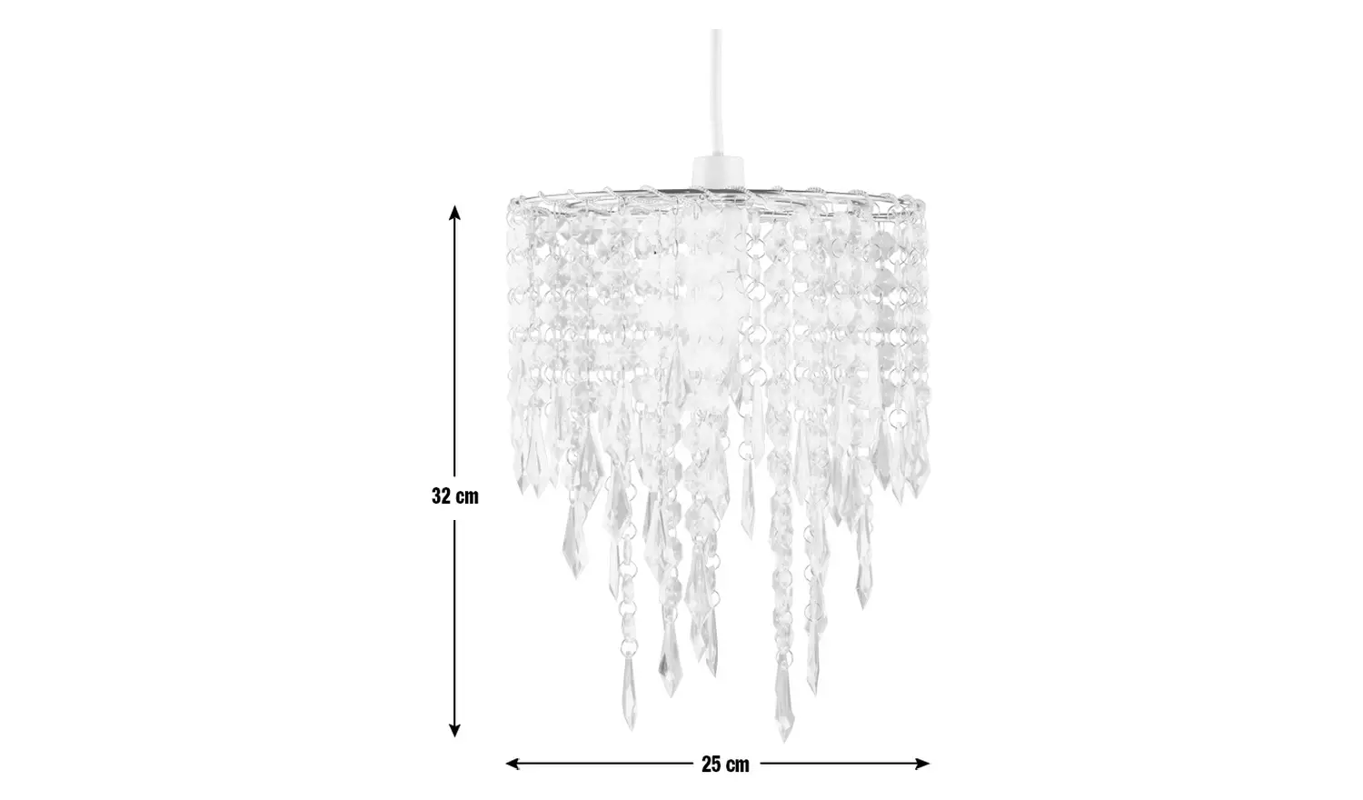 Argos Home Clear Beaded Cascade Lampshade - 25cm