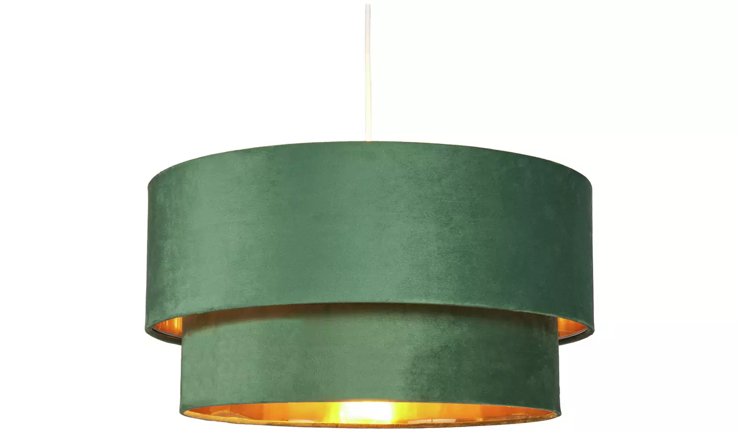 BHS Vera Velvet 2 Tier Emerald Lampshade - 50cm