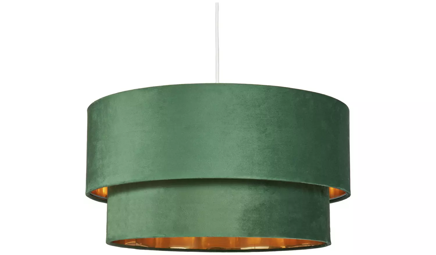 BHS Vera Velvet 2 Tier Emerald Lampshade - 50cm