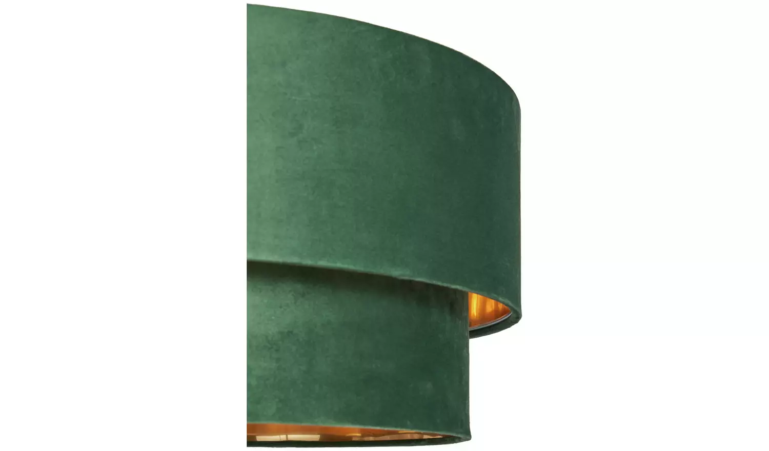 BHS Vera Velvet 2 Tier Emerald Lampshade - 50cm