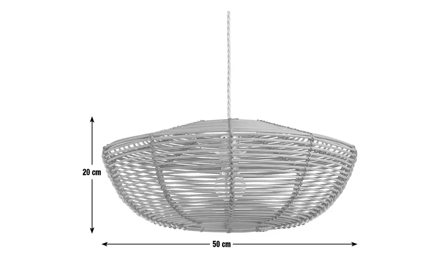 Habitat Mariana Rattan Lampshade - 50cm