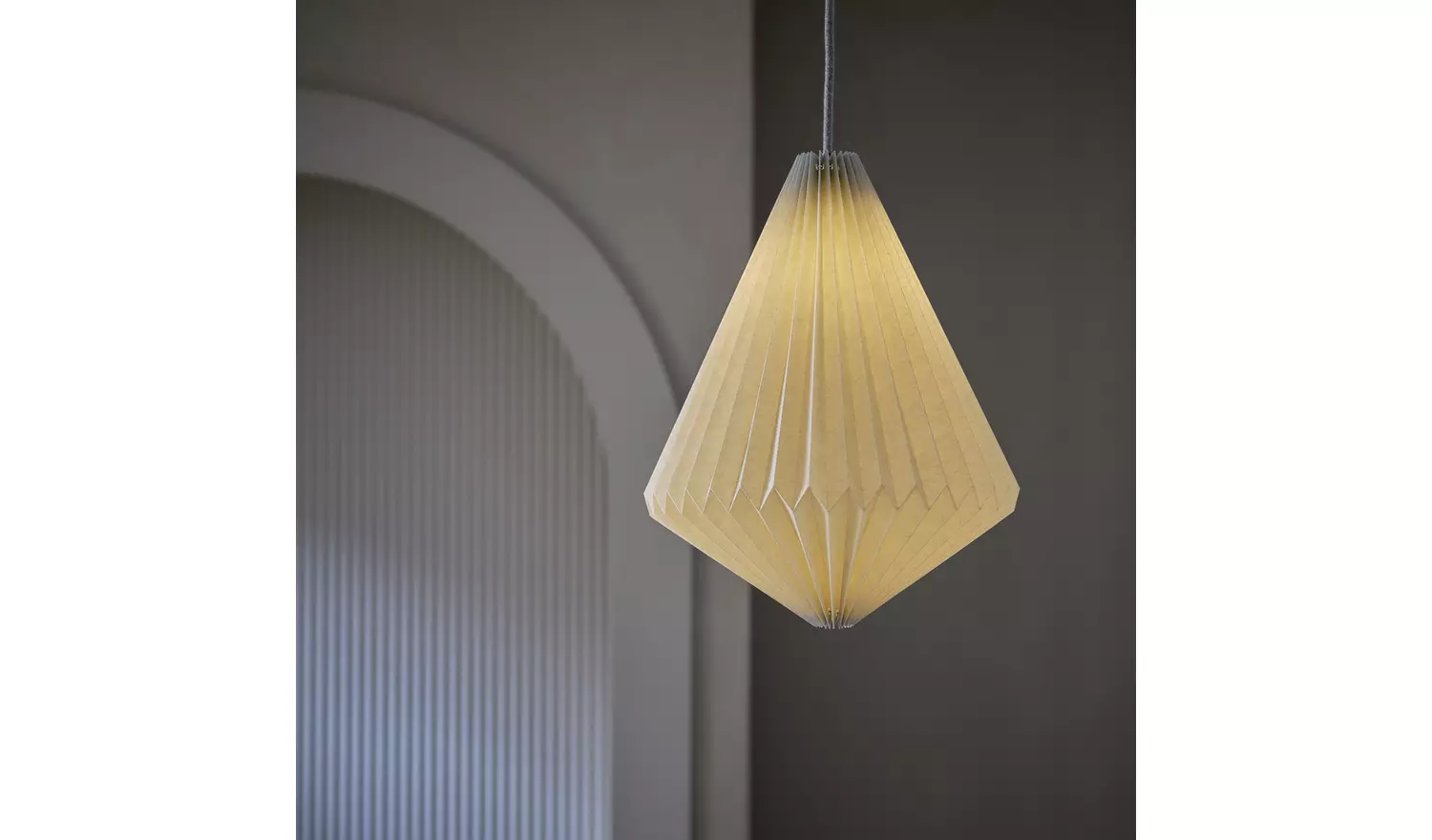 Habitat Origami Grey Paper Easy Fit Lampshade - 30cm