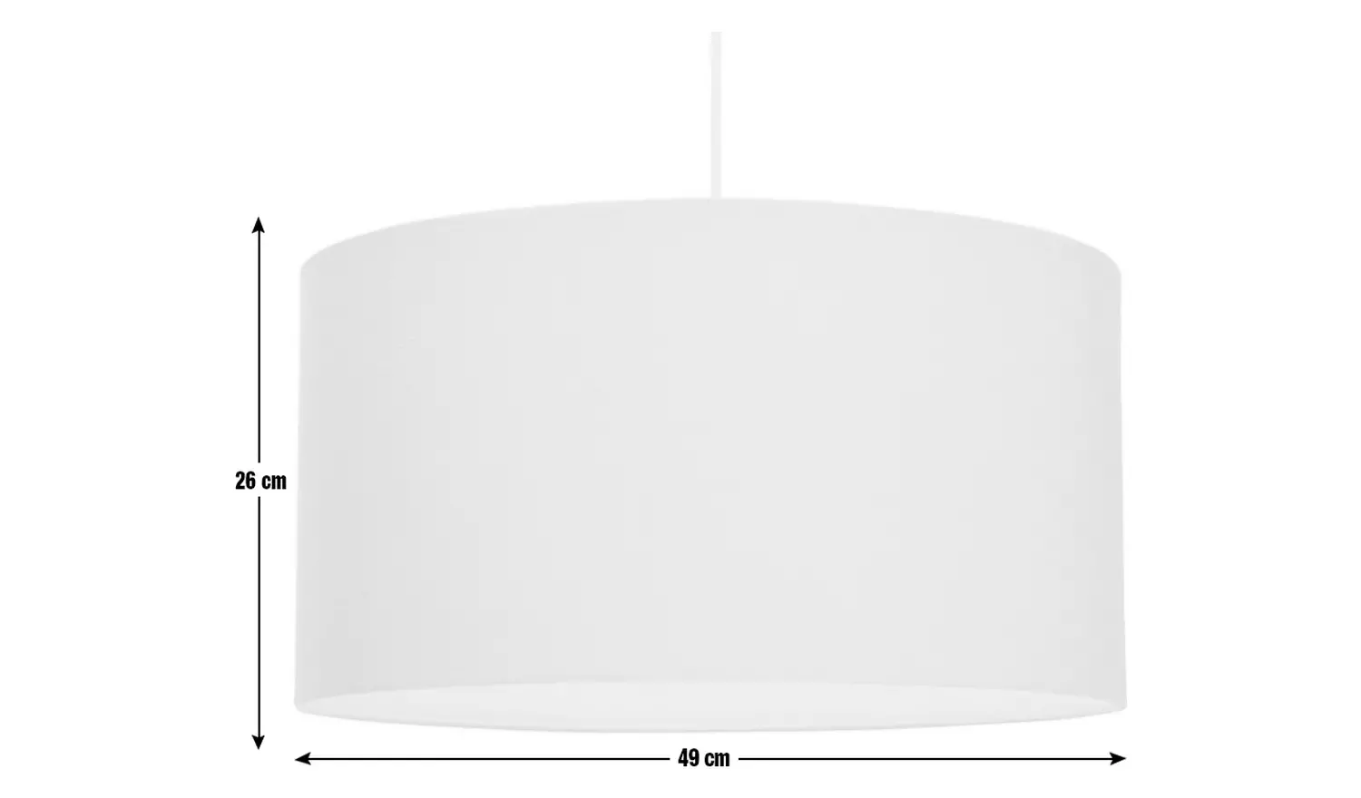 Habitat Grey Linen Effect Easy Fit Drum Lampshade - 49cm