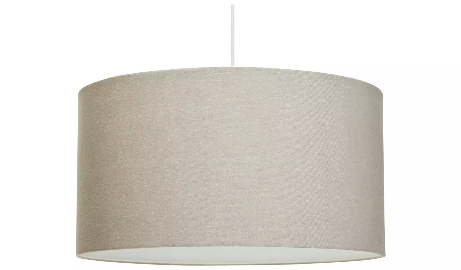 Habitat Grey Linen Effect Easy Fit Drum Lampshade - 49cm