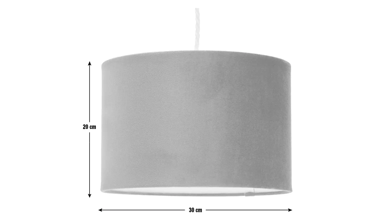 Habitat Dark Red Velvet Easy Fit Drum Lampshade - 30cm