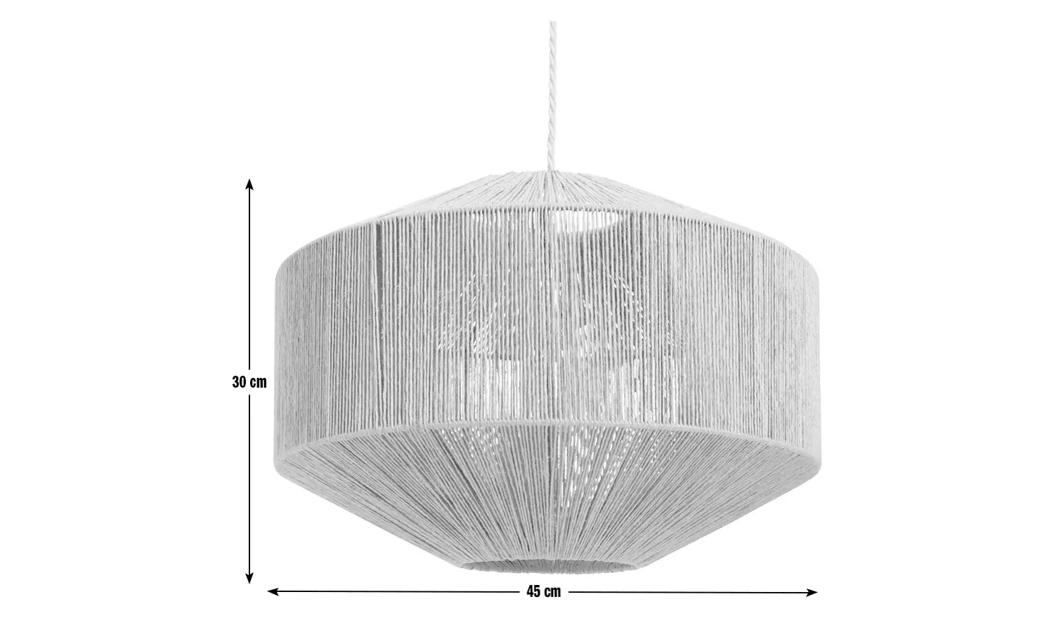 Habitat Jute Natural Oversized Easy Fit Lampshade - 45cm