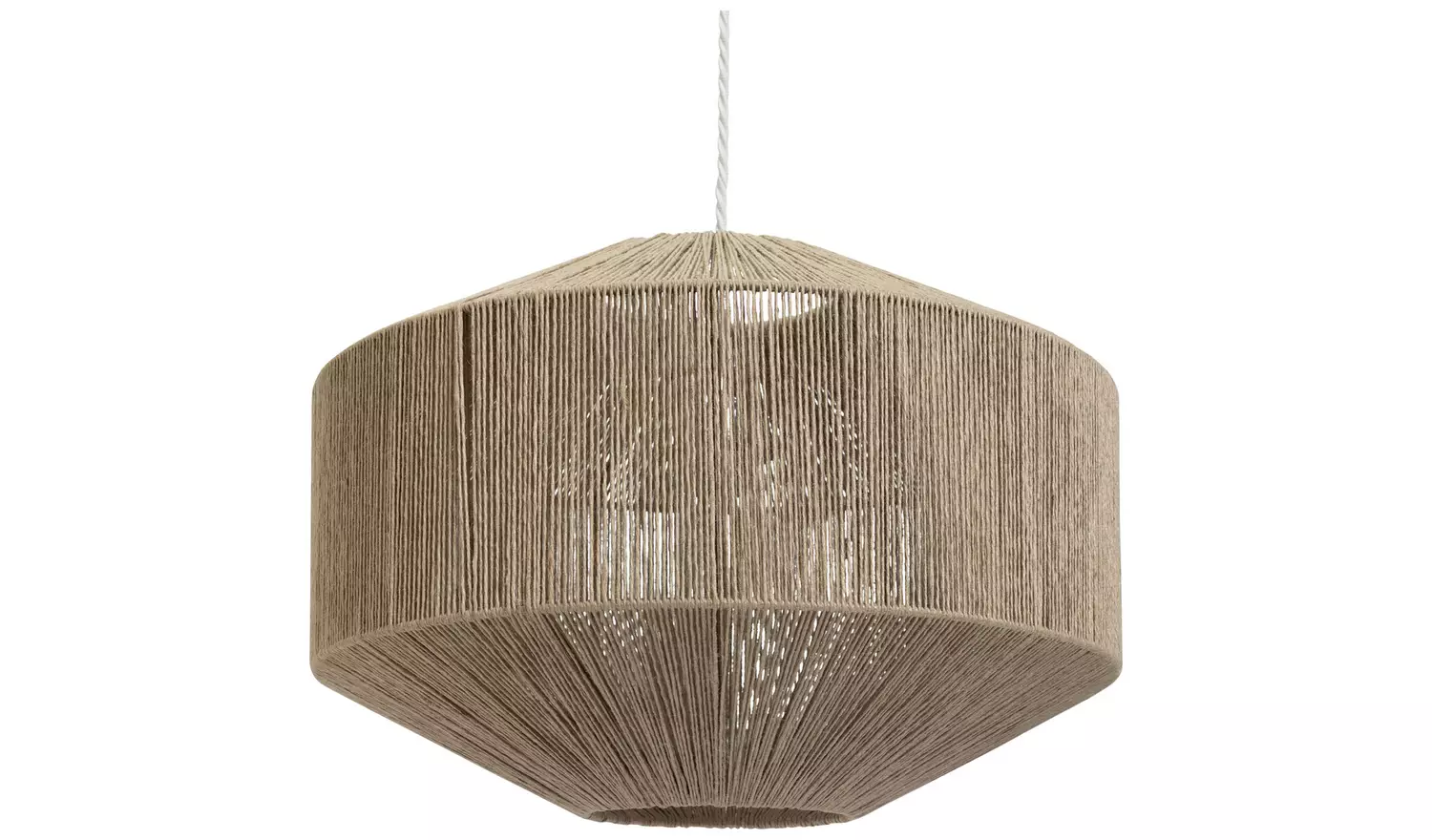 Habitat Jute Natural Oversized Easy Fit Lampshade - 45cm