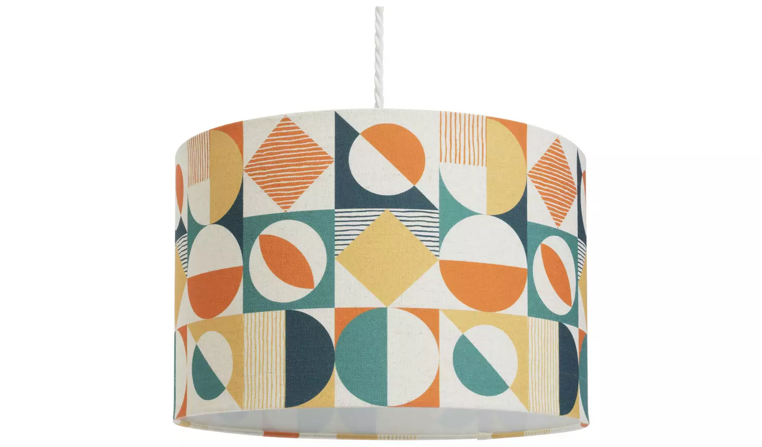 Habitat Geometric Printed Easy Fit Drum Lampshade - 30cm