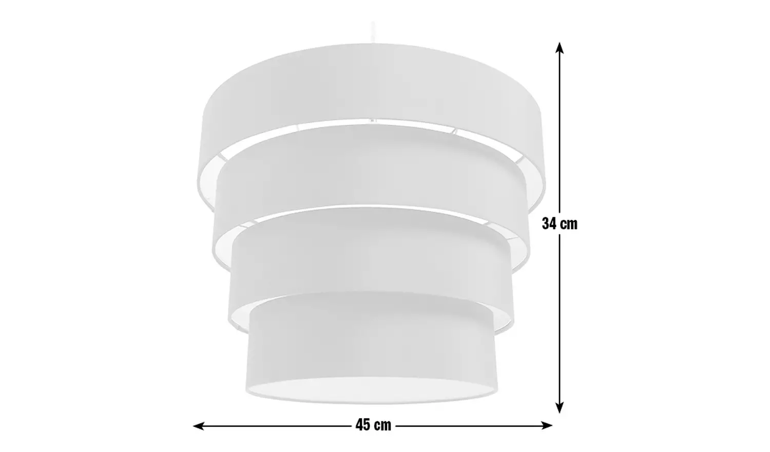 Argos Home Navy Easy Fit Stacked4 Tier Lampshade - 45cm