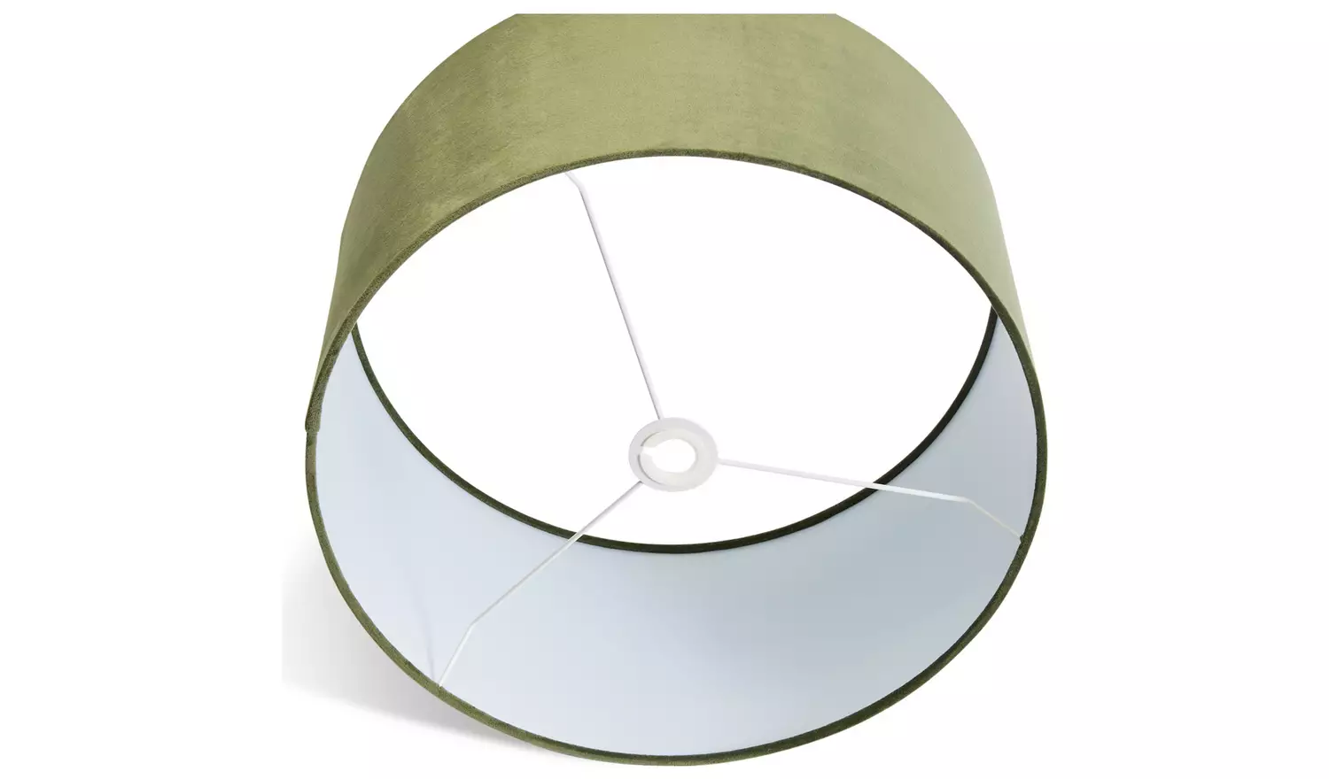 Habitat Green Velvet Easy Fit Drum Lampshade - 49cm