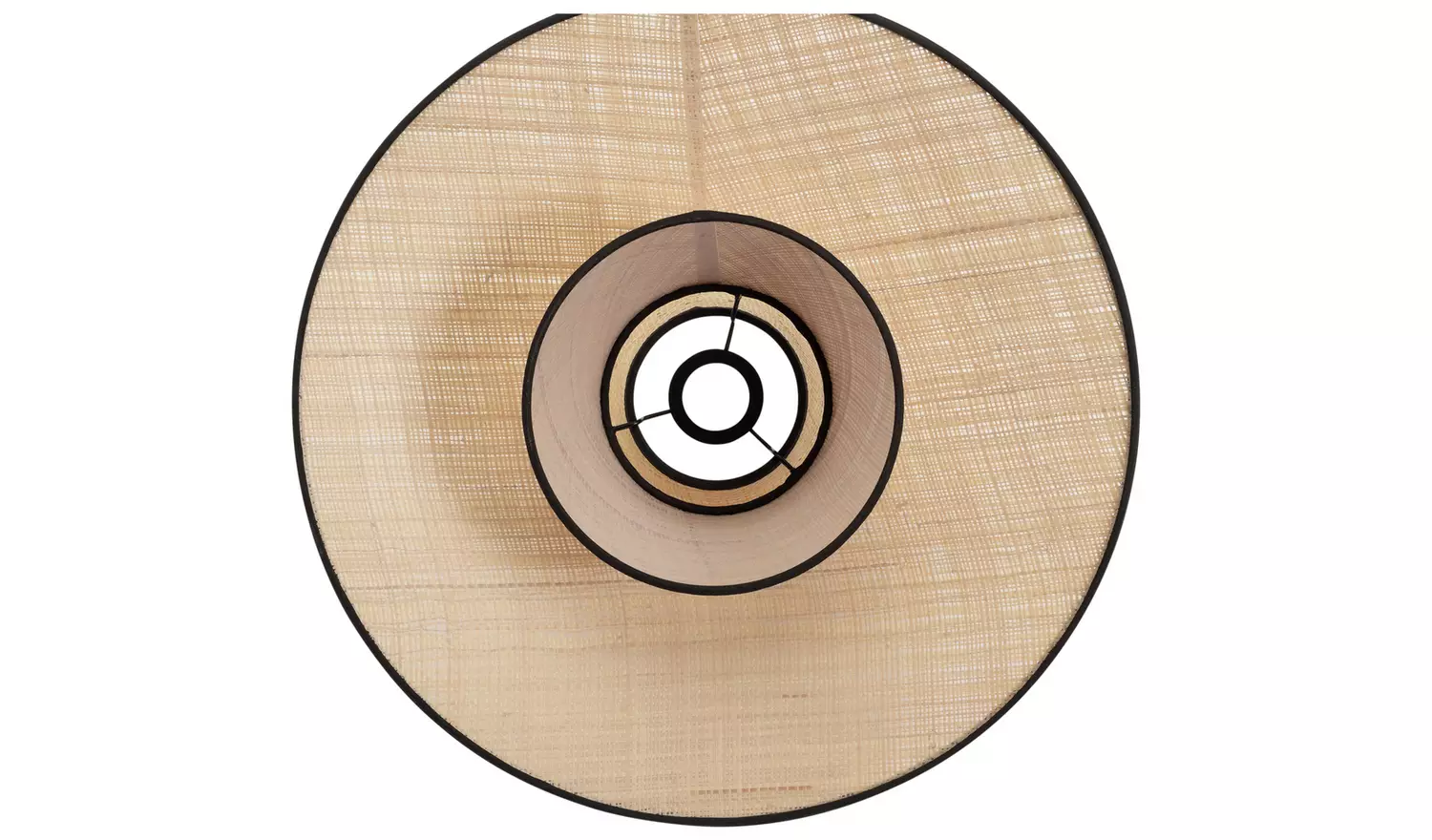 Habitat Otto Natural Raffia 2 Tier Lampshade - 50cm