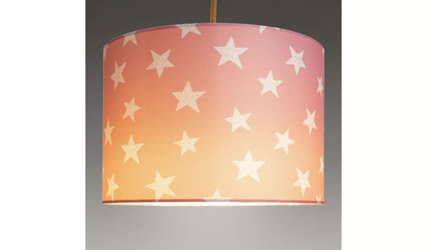 Argos Home Kids Pink Little Star Drum Lampshade - 25cm