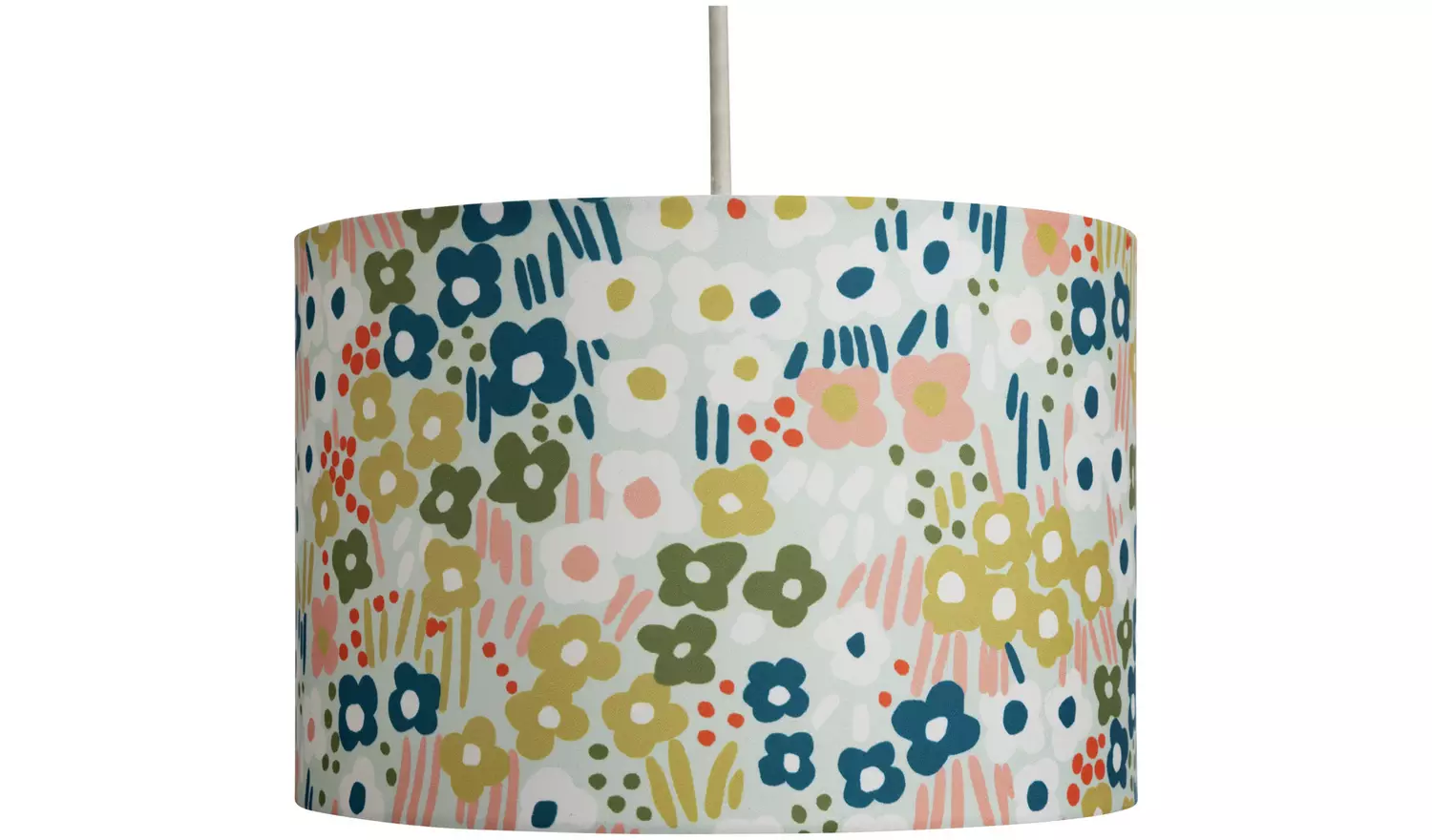 Habitat x Scion Blue Meadow Drum Lampshade - 30cm