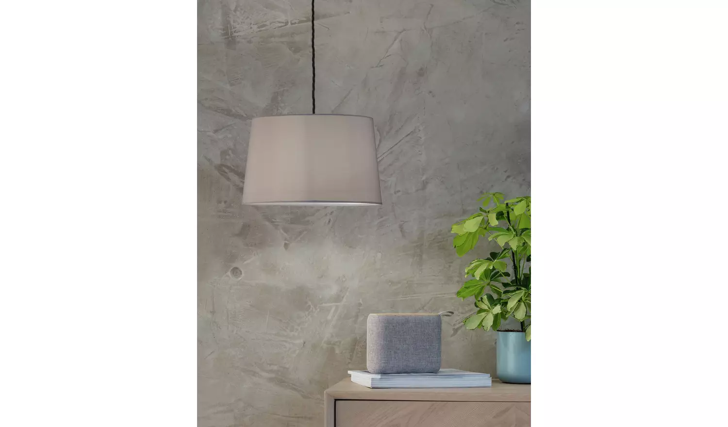 Argos Home Flint Grey Easy Fit Tapered Lampshade - 29cm