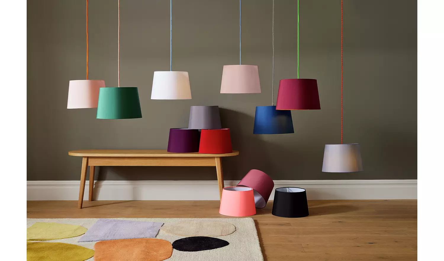 Argos Home Flint Grey Easy Fit Tapered Lampshade - 29cm