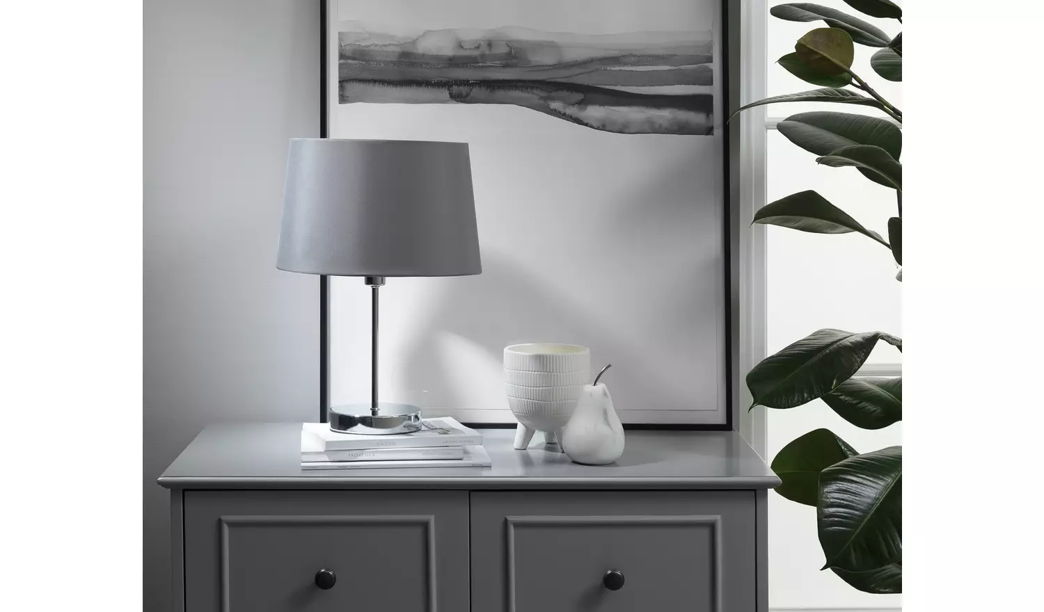 Argos Home Flint Grey Easy Fit Tapered Lampshade - 29cm