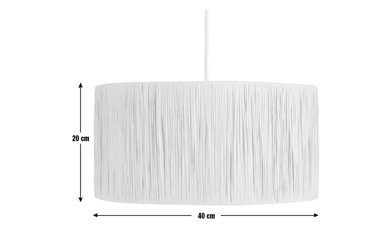 Habitat Salto Beige Raffia Drum Lampshade - 40cm