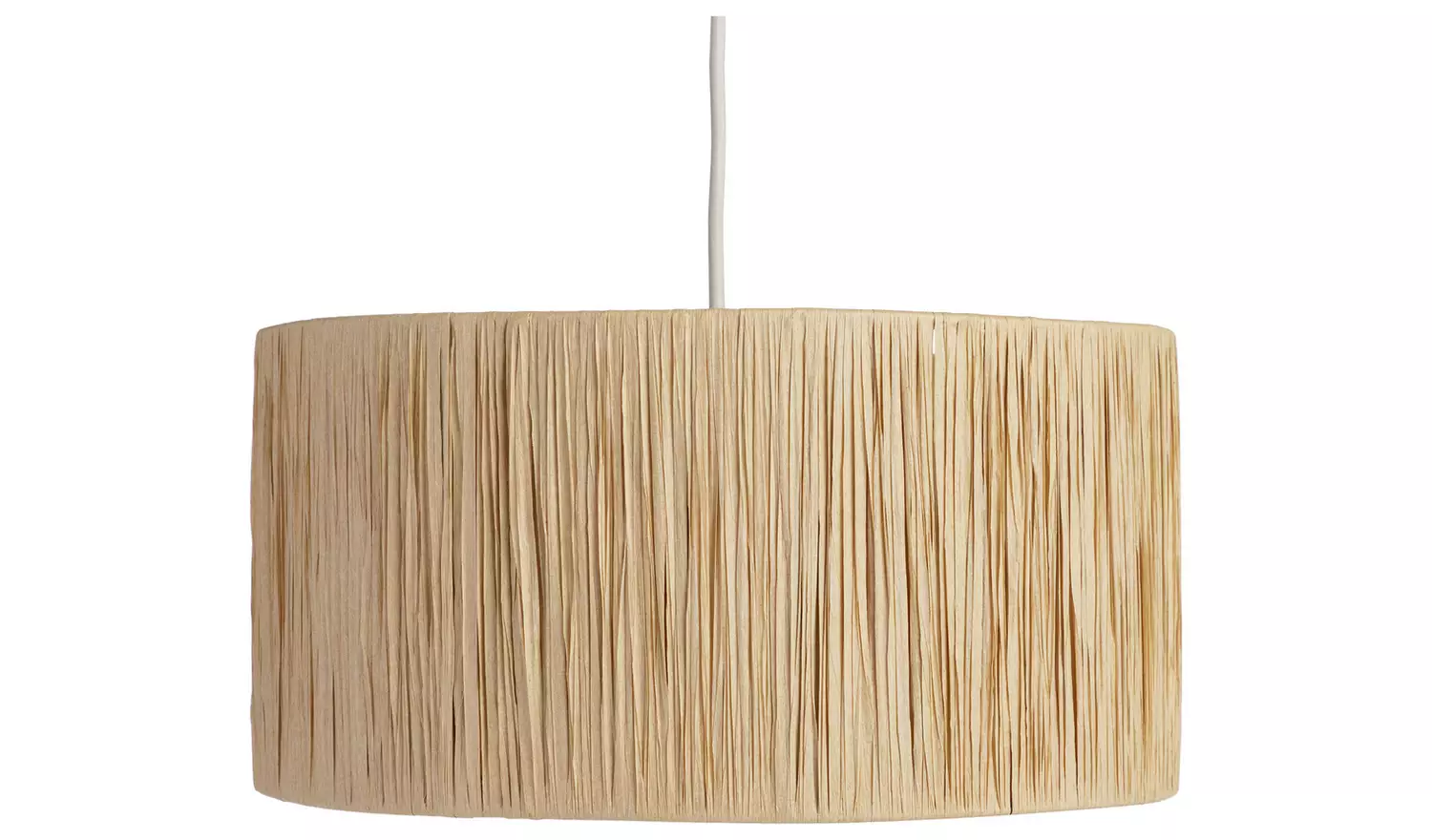 Habitat Salto Beige Raffia Drum Lampshade - 40cm