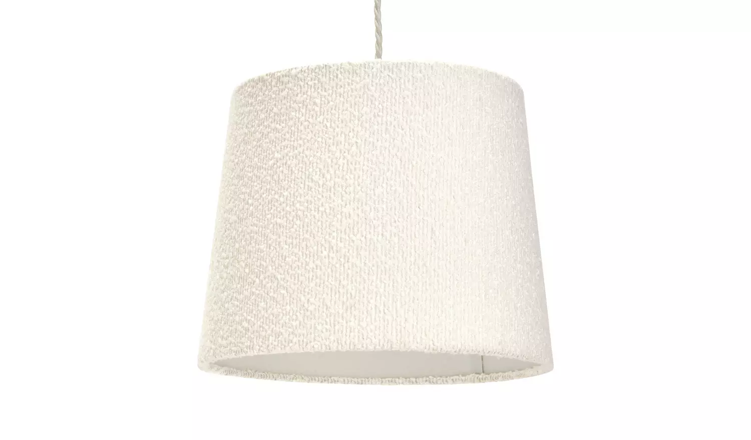 Habitat Boucle Tapered Cream Easy Fit Lampshade - 32.5cm