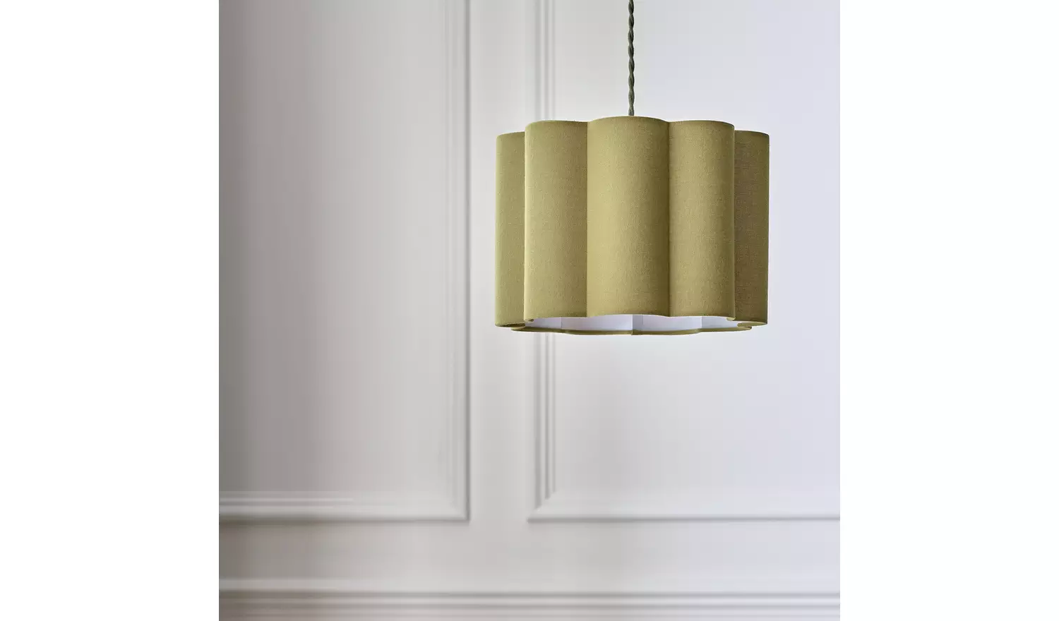Habitat Pleat Olive Easy Fit Lampshade - 30cm