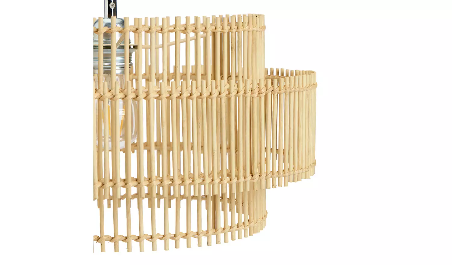 Habitat Natural Bamboo 2 Tier Easy Fit Lampshade - 41cm