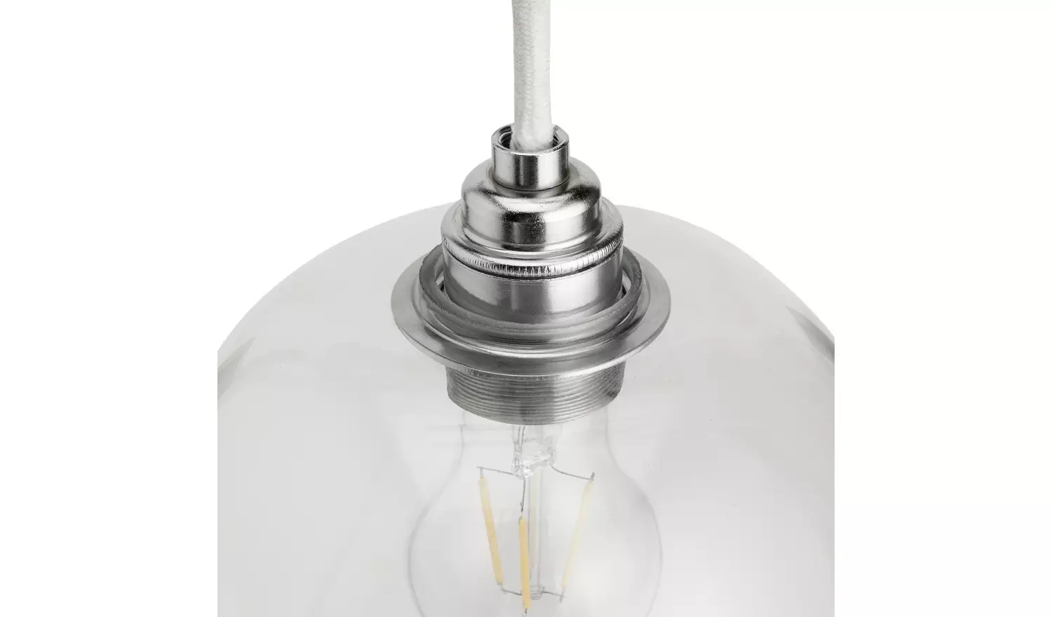 Habitat Glass Clear Easy Fit Drop Lampshade - 29cm