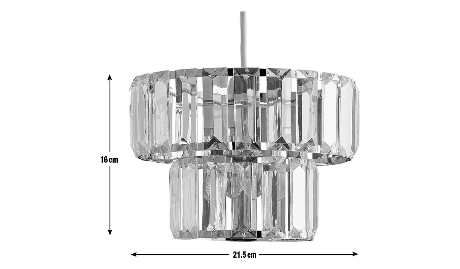 Argos Home Valencia 2 Tier Shade - Chrome