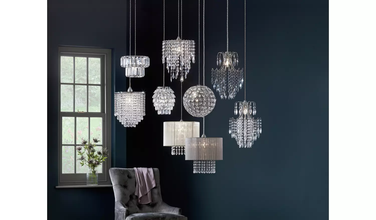 Argos Home Valencia 2 Tier Shade - Chrome