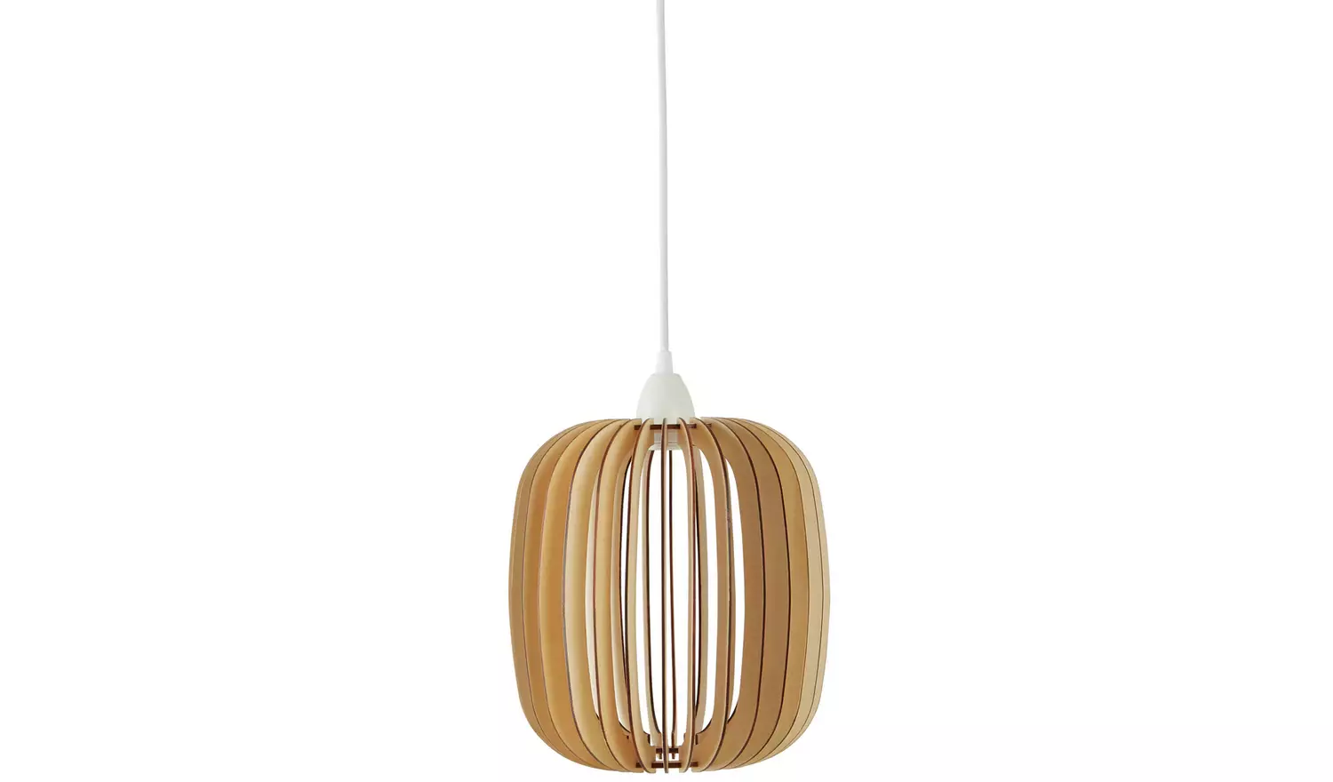 Habitat Achille Wooden Easy Fit Pendant Light - Natural