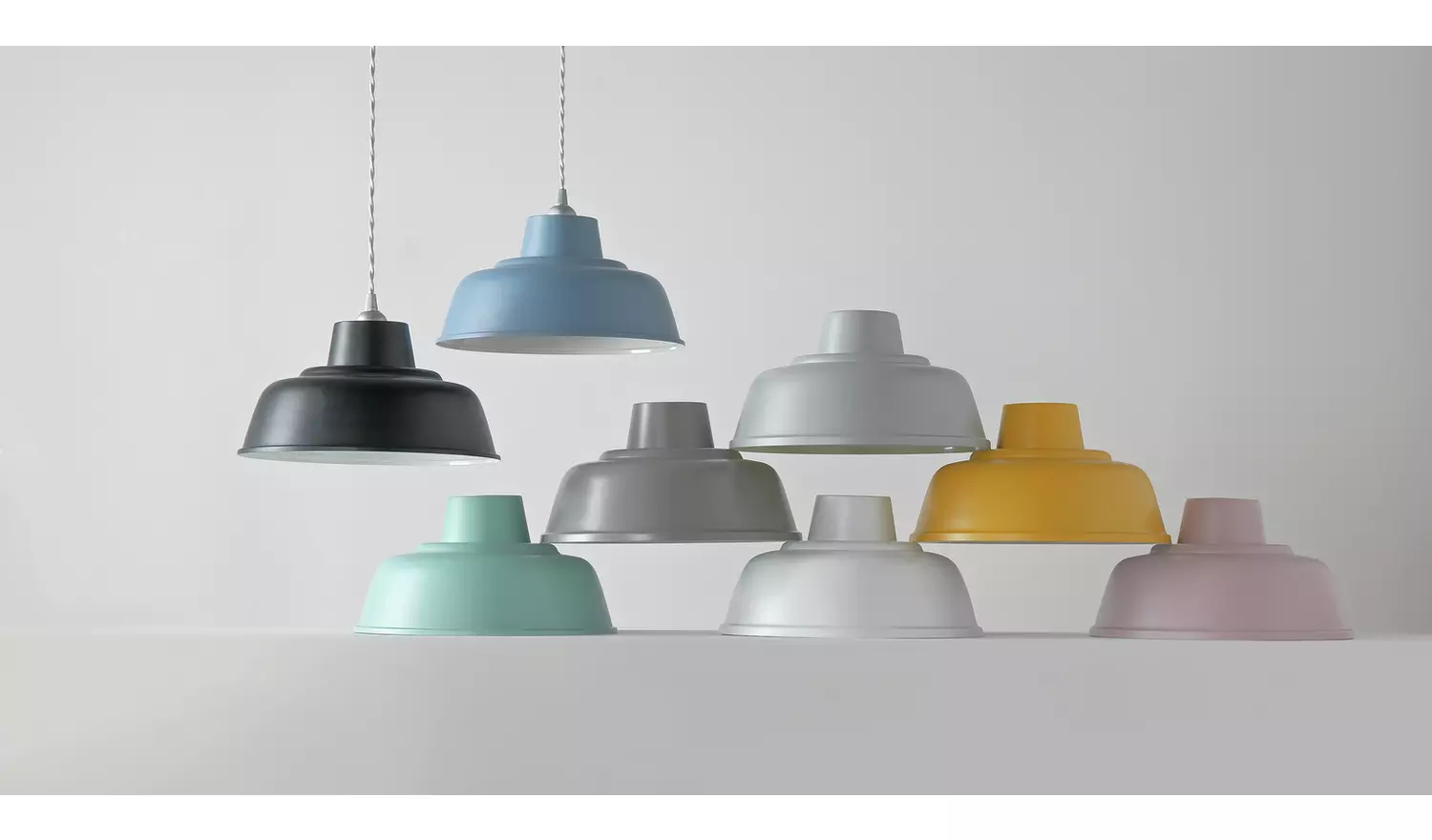 Argos Home Flint Grey Metal Easy Fit Pendant Shade - 30cm