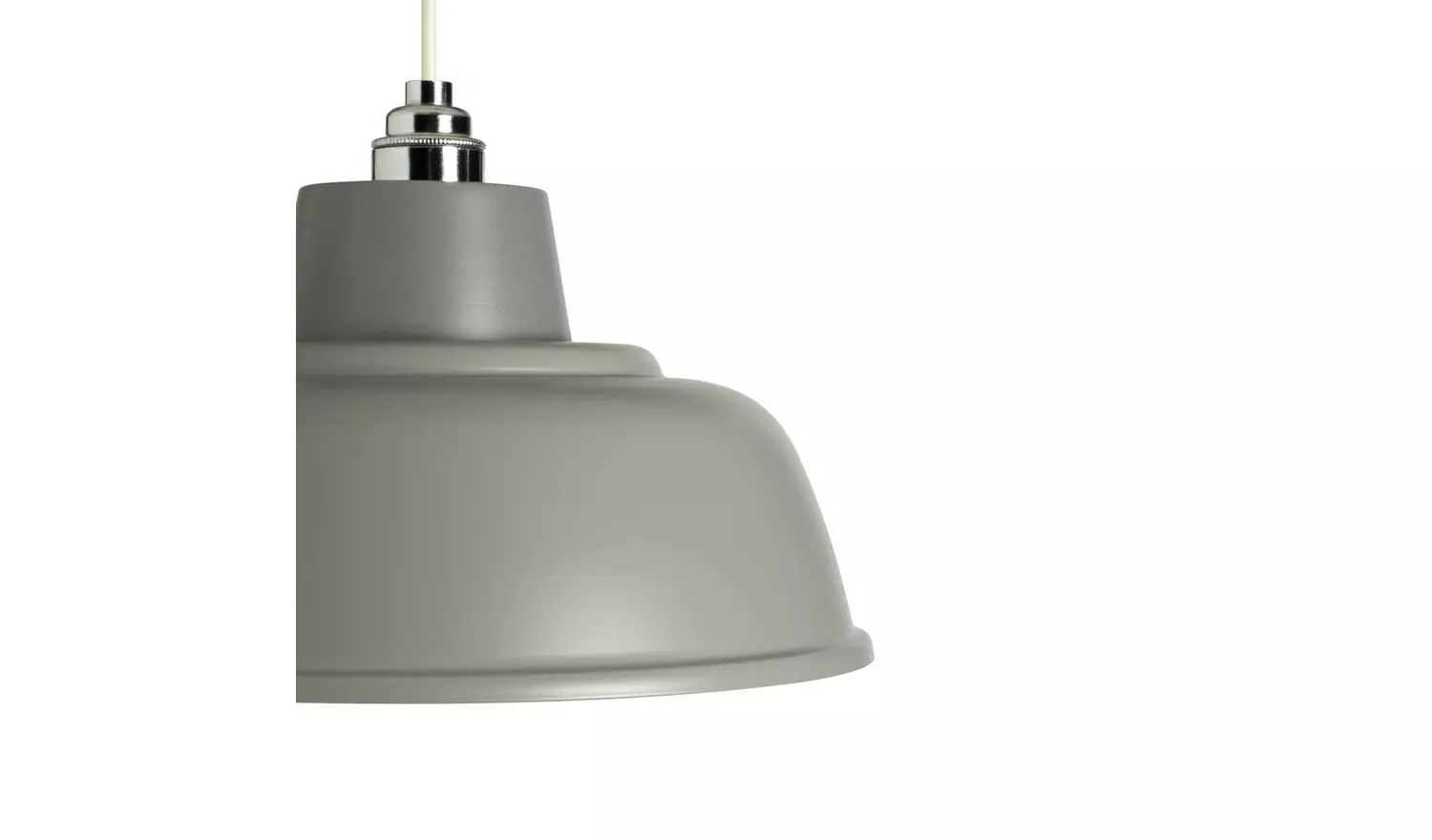 Argos Home Flint Grey Metal Easy Fit Pendant Shade - 30cm