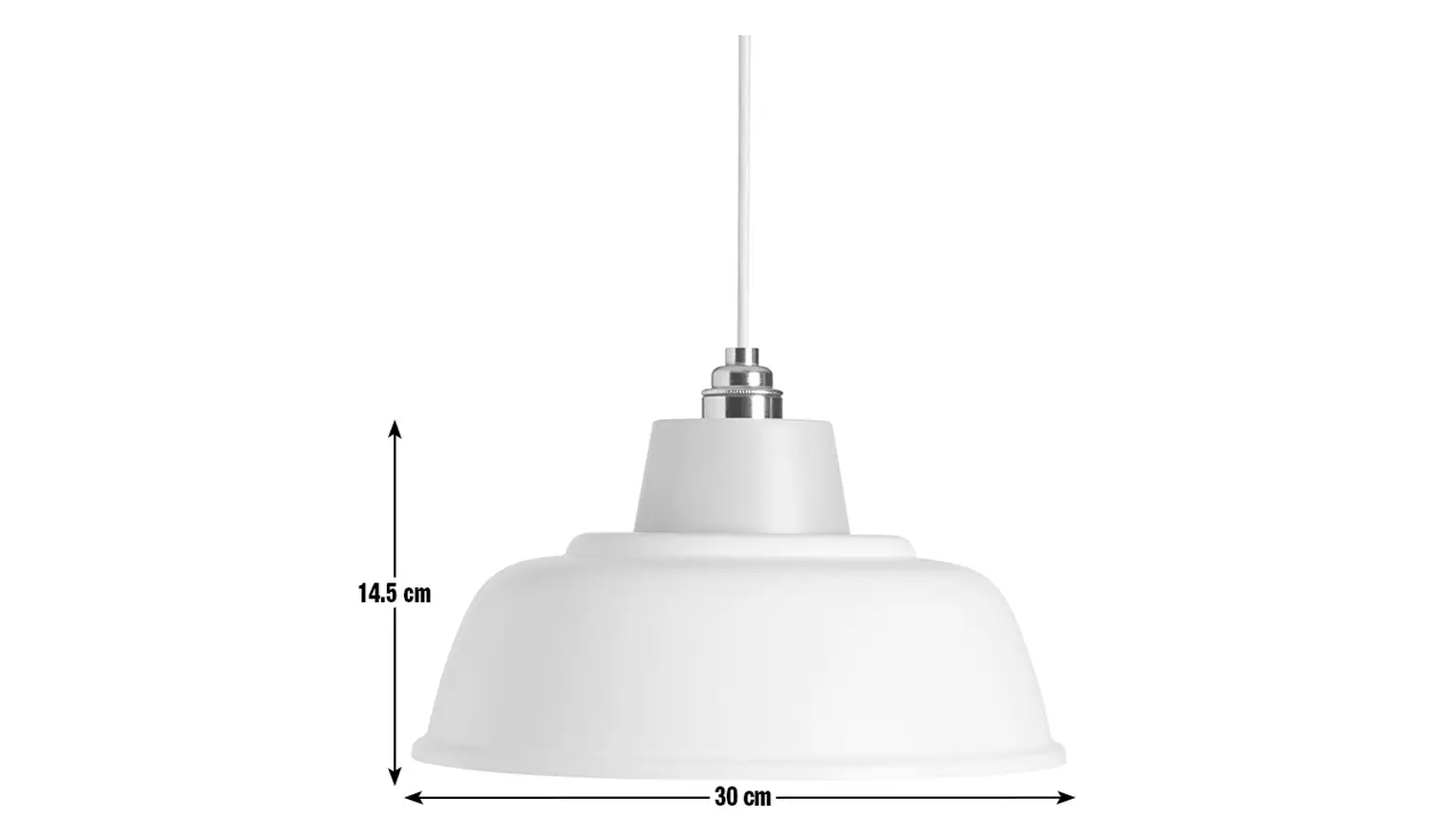 Argos Home White Metal Easy Fit Pendant Shade - 30cm