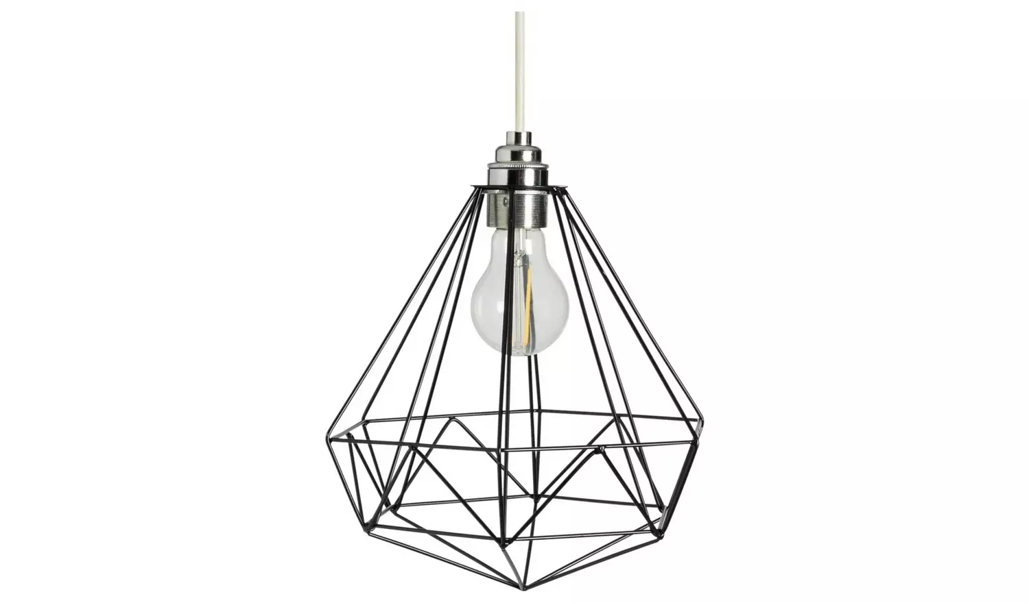 Argos Home Kanso Black Wire Easy Fit Pendant Shade - 25cm