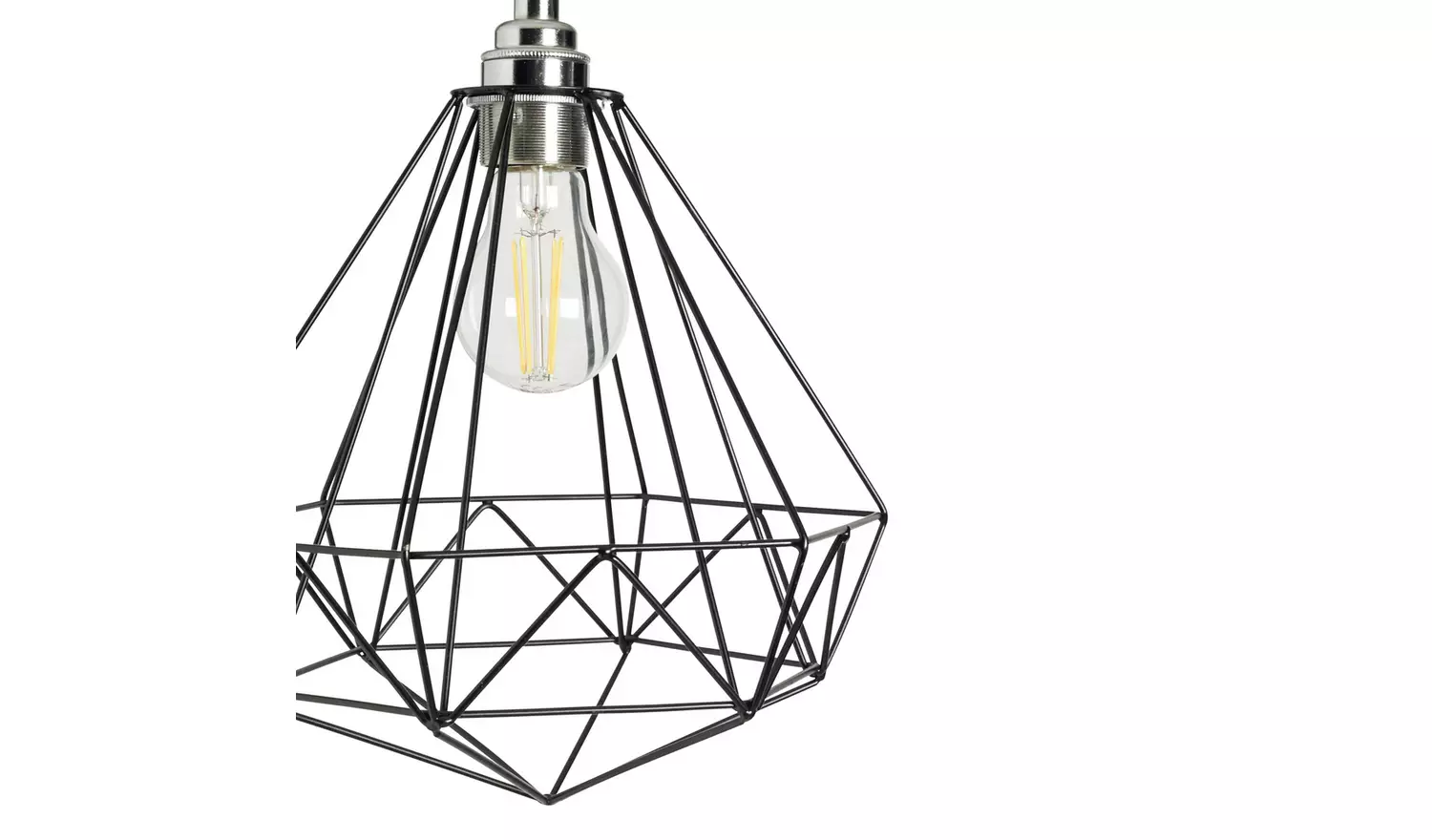 Argos Home Kanso Black Wire Easy Fit Pendant Shade - 25cm