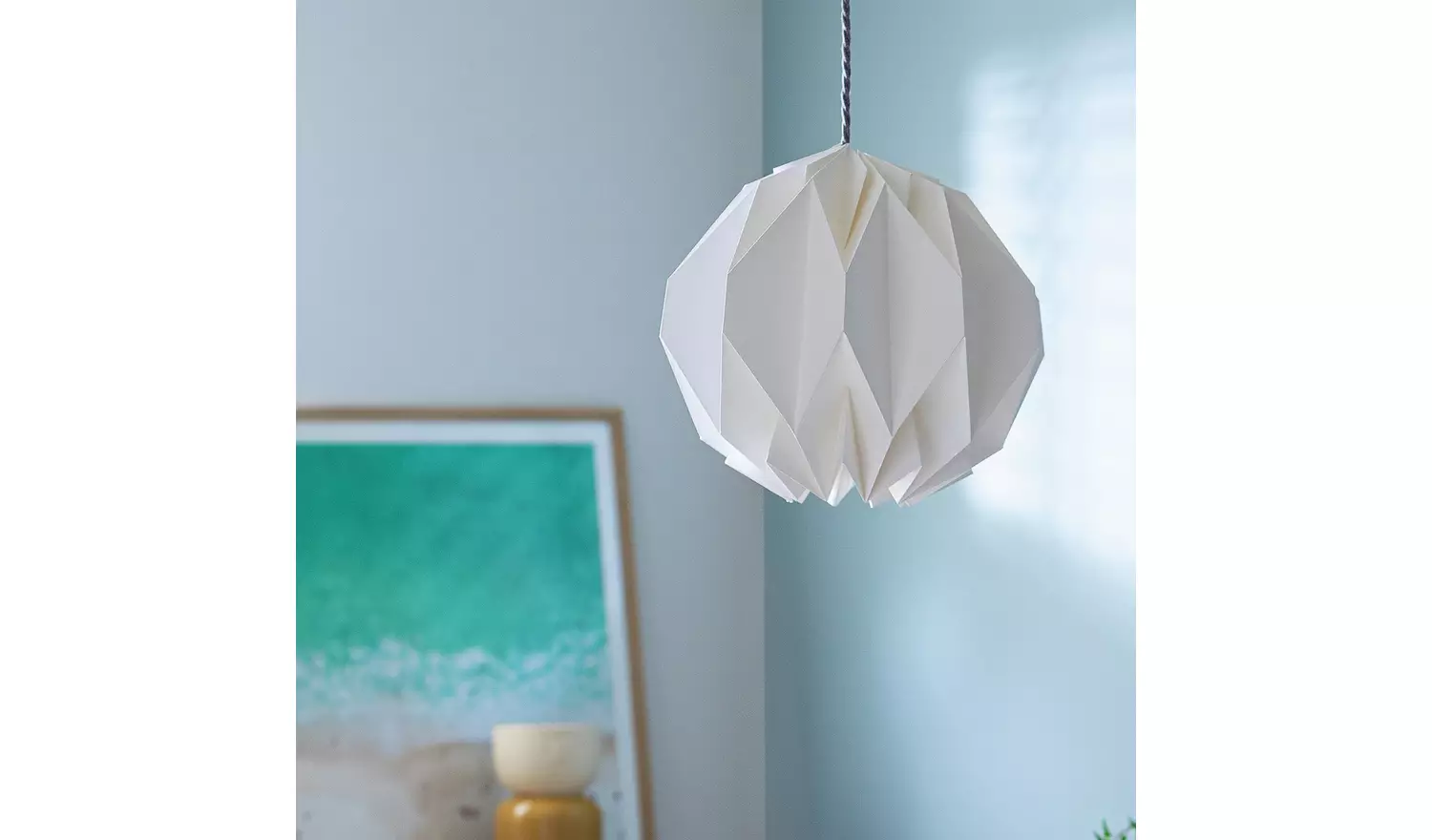 Habitat Origami White Paper Easy Fit Lampshade - 36cm