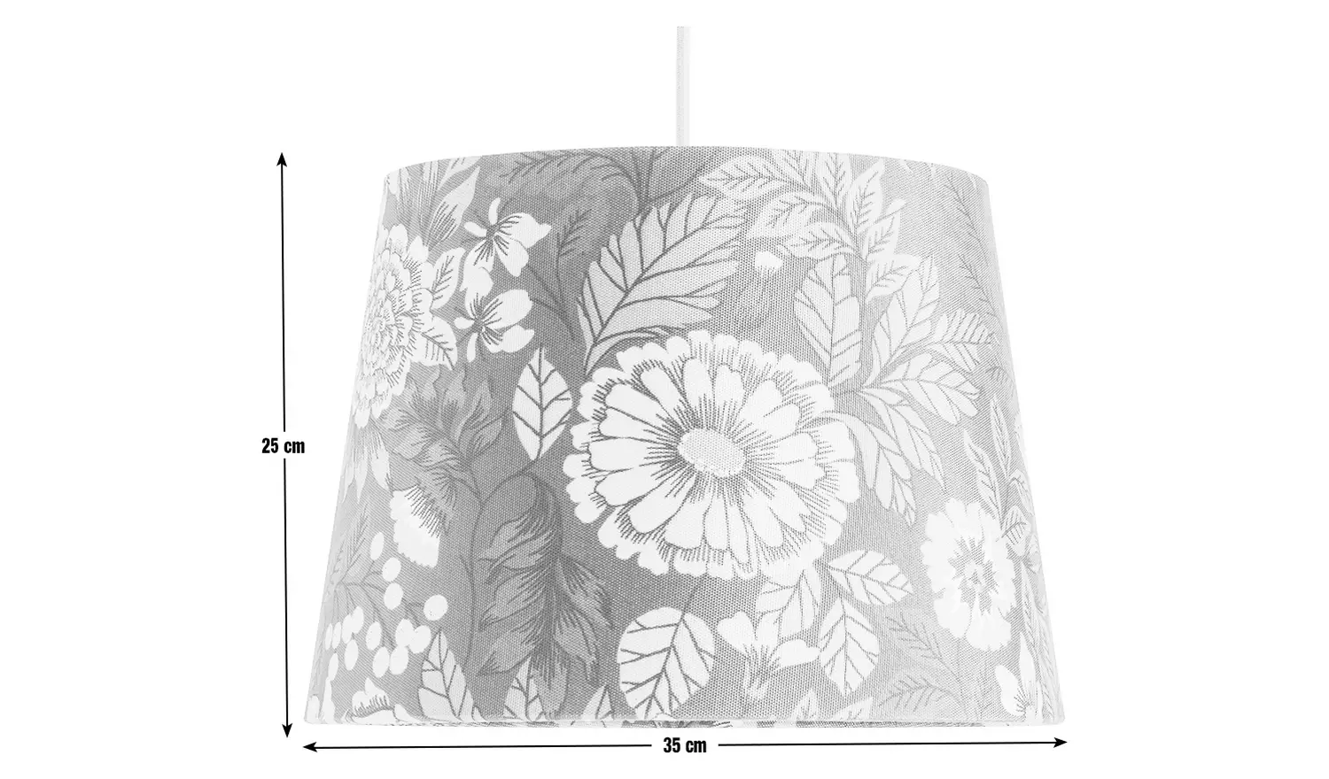 Argos Home Green & Gold Floral Tapered Lampshade - 35cm