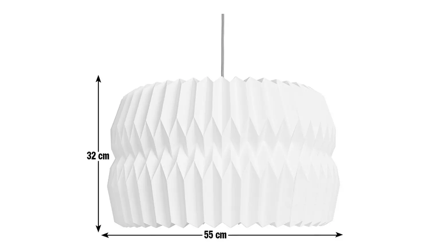 Habitat Origami White Paper Easy Fit Lampshade - 55cm