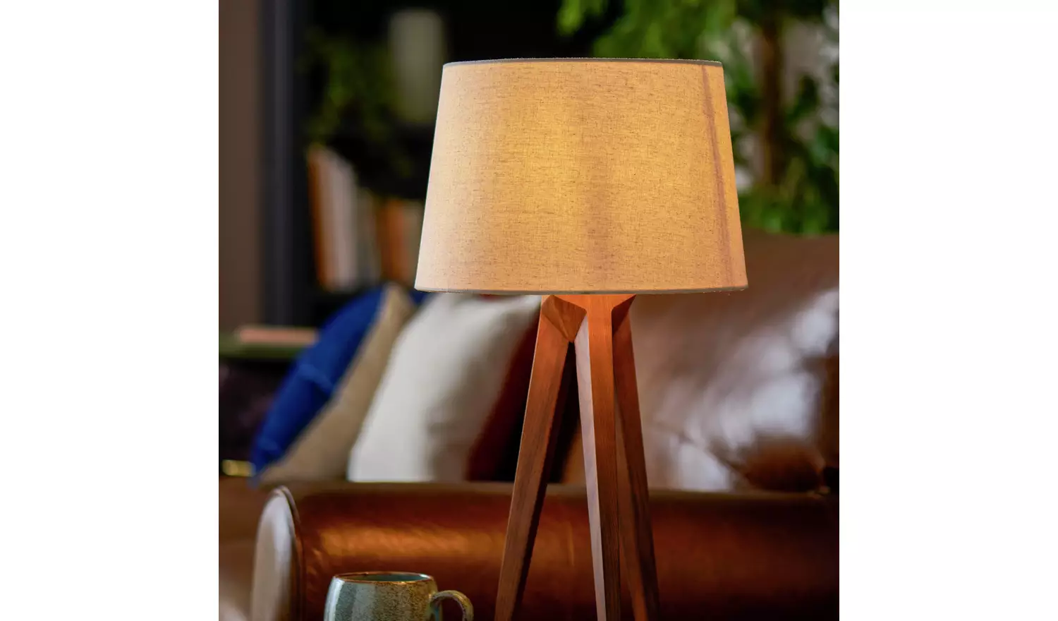 Habitat Cream Textured Easy Fit Tapered Lampshade - 30cm