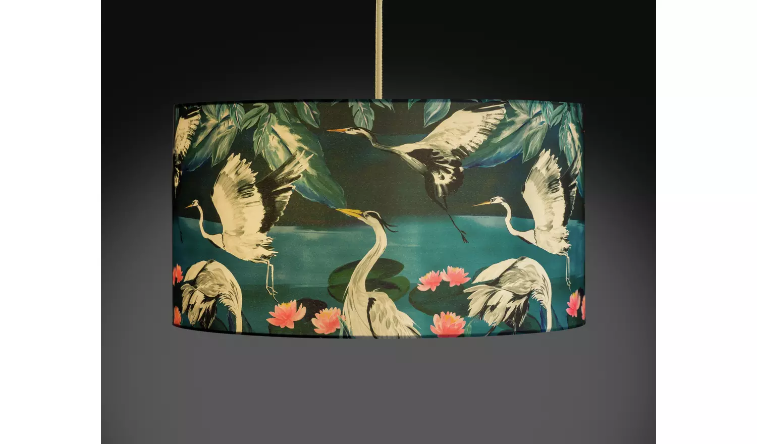 Argos Home Japonica Faux Silk Easy Fit Drum Lampshade - 49cm