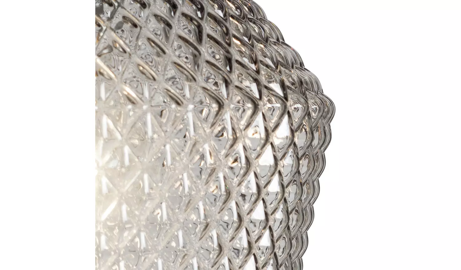 Habitat Nubia Smoke Grey Glass Easy Fit Pendant Shade - 17cm