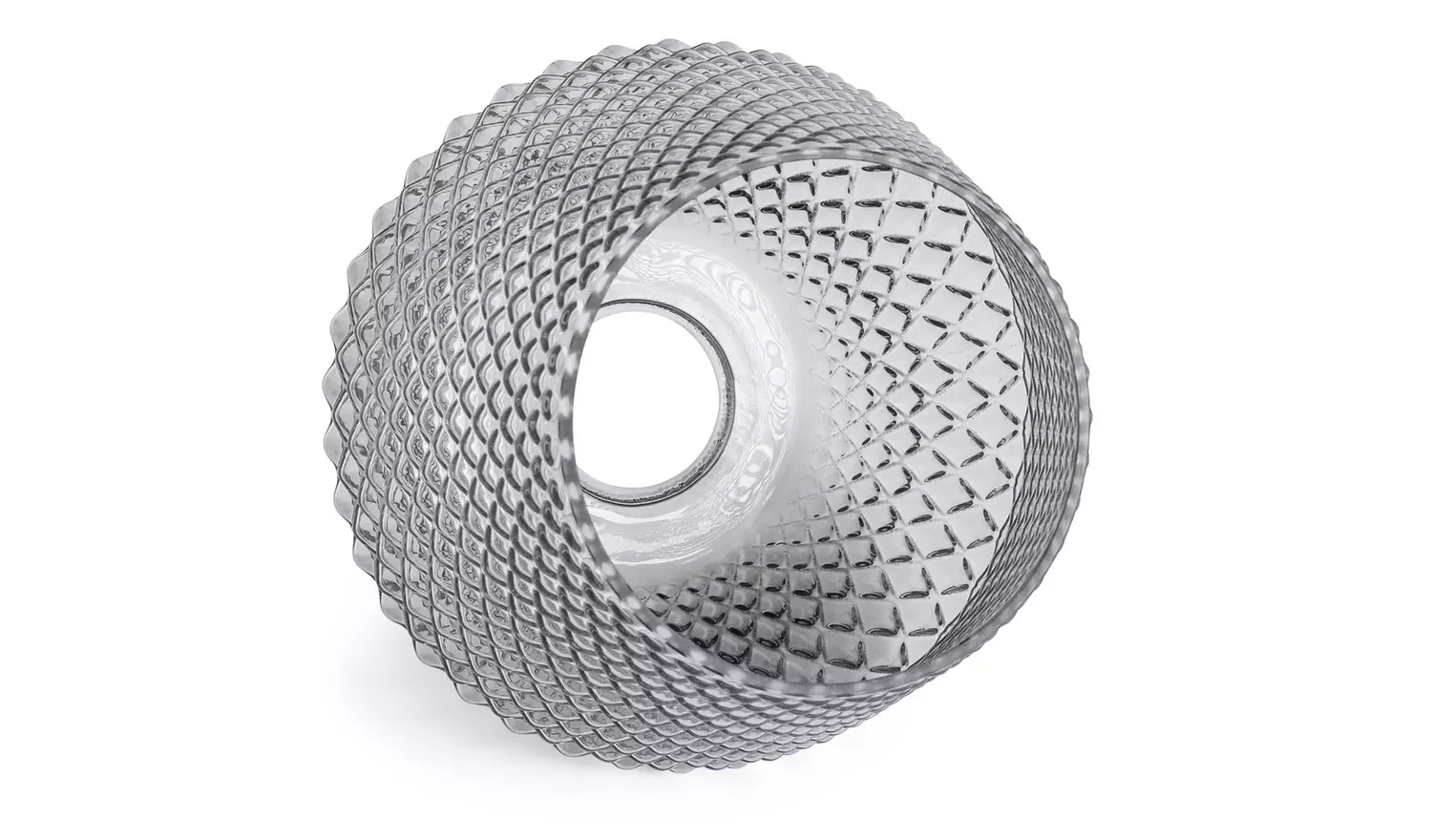 Habitat Nubia Smoke Grey Glass Easy Fit Pendant Shade - 17cm