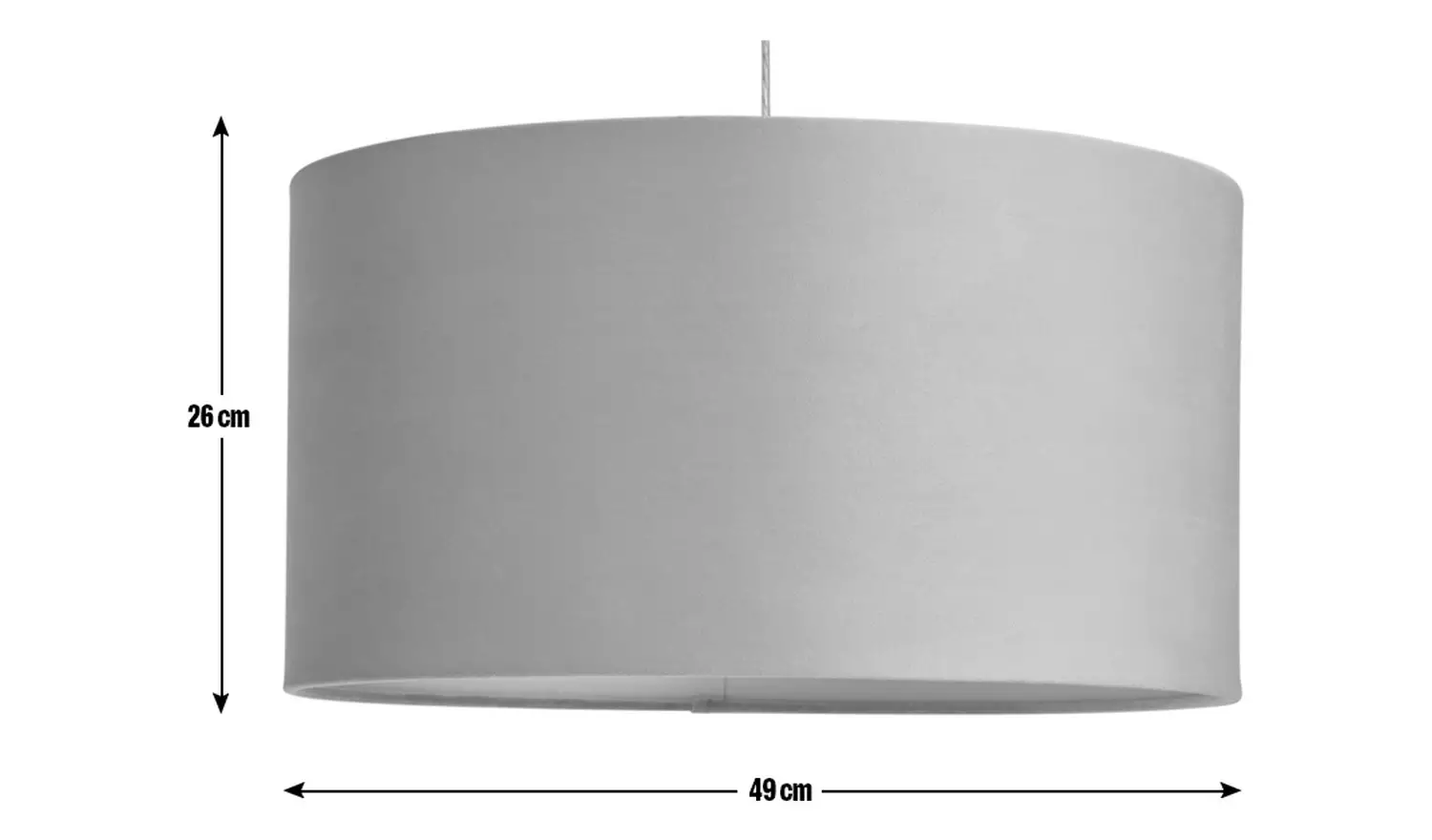 Habitat Grey Velvet Easy Fit Drum Lampshade - 49cm