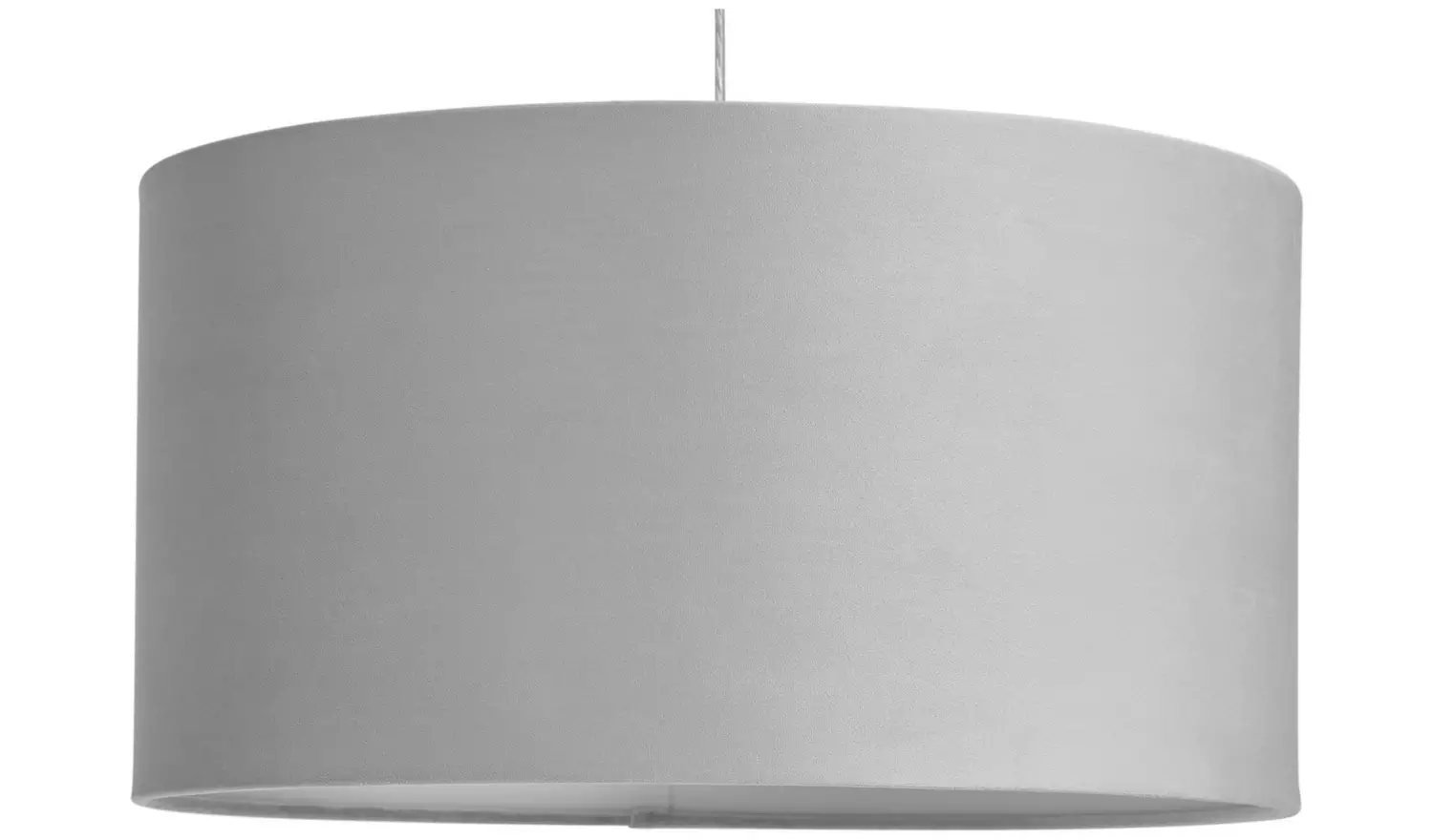 Habitat Grey Velvet Easy Fit Drum Lampshade - 49cm