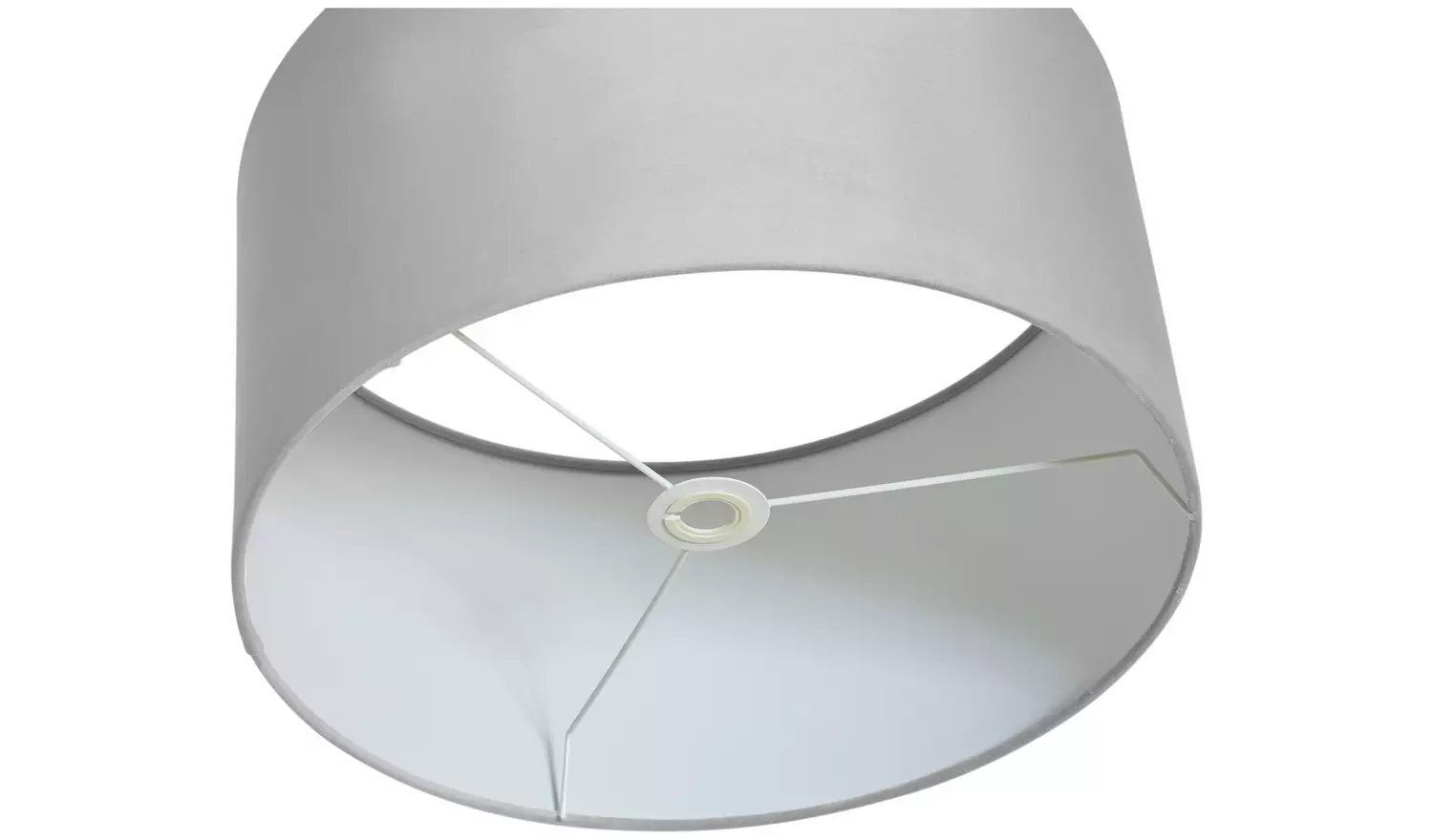 Habitat Grey Velvet Easy Fit Drum Lampshade - 49cm