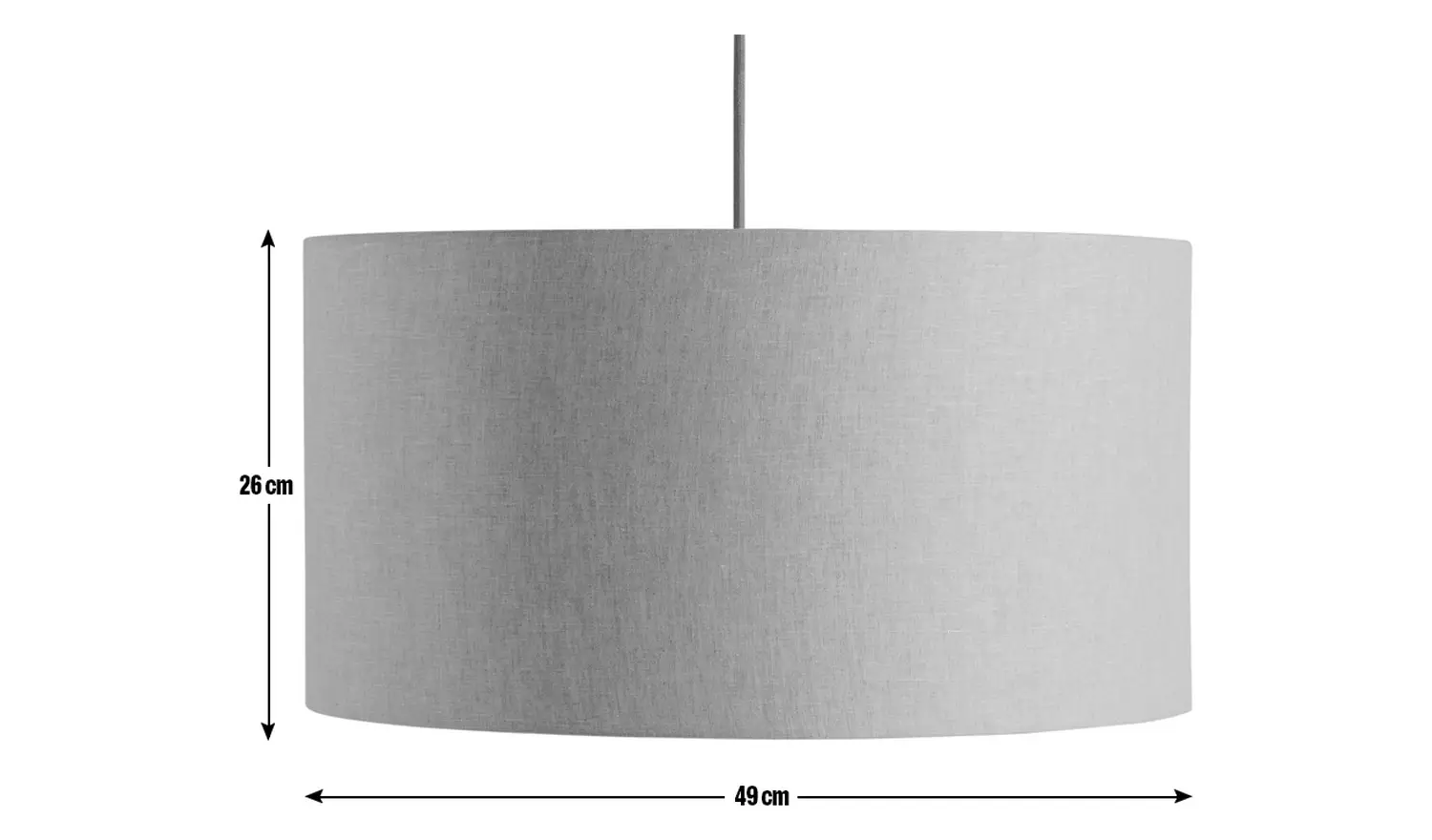 Habitat Oatmeal Linen Effect Easy Fit Drum Lampshade - 49cm