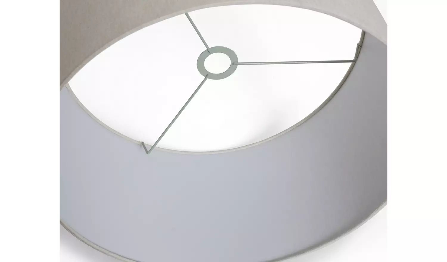 Habitat Oatmeal Linen Effect Easy Fit Drum Lampshade - 49cm